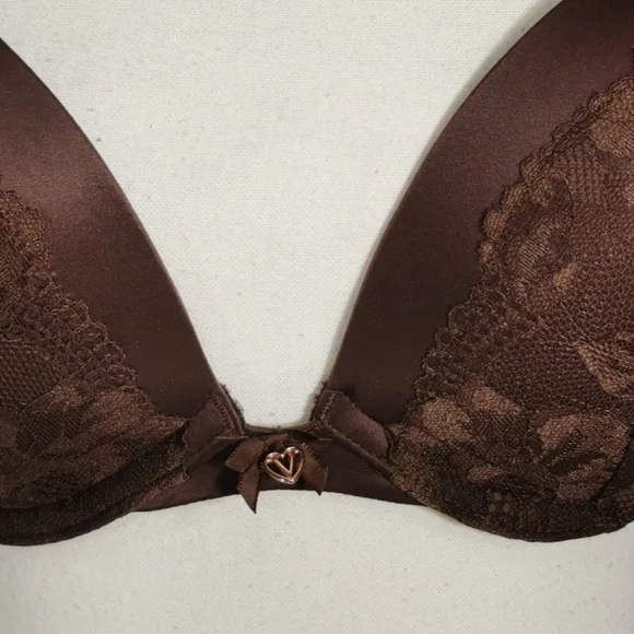 Victoria’s Secret Body by Victoria Push-Up Lace Bra Brown VS Push-Up Bra 34D - Picture 2 of 7